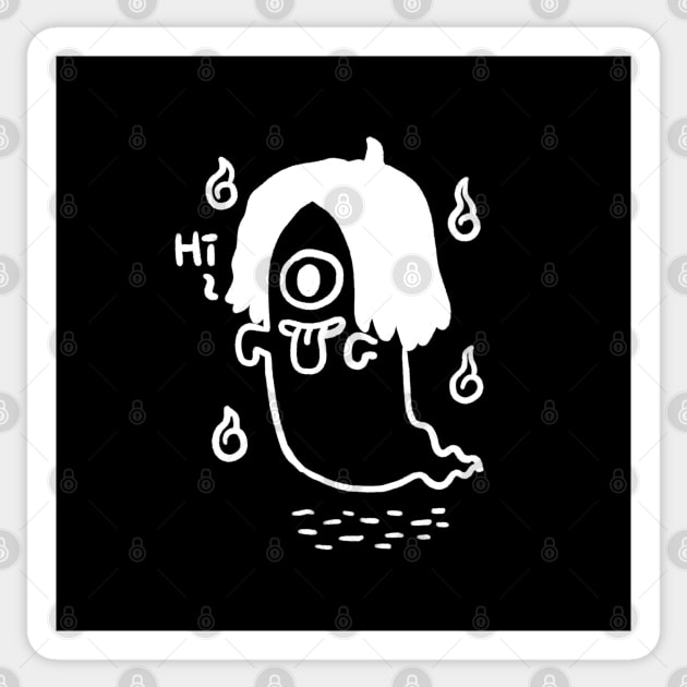 Hi, Ghost (Black ) Sticker by GACHUU